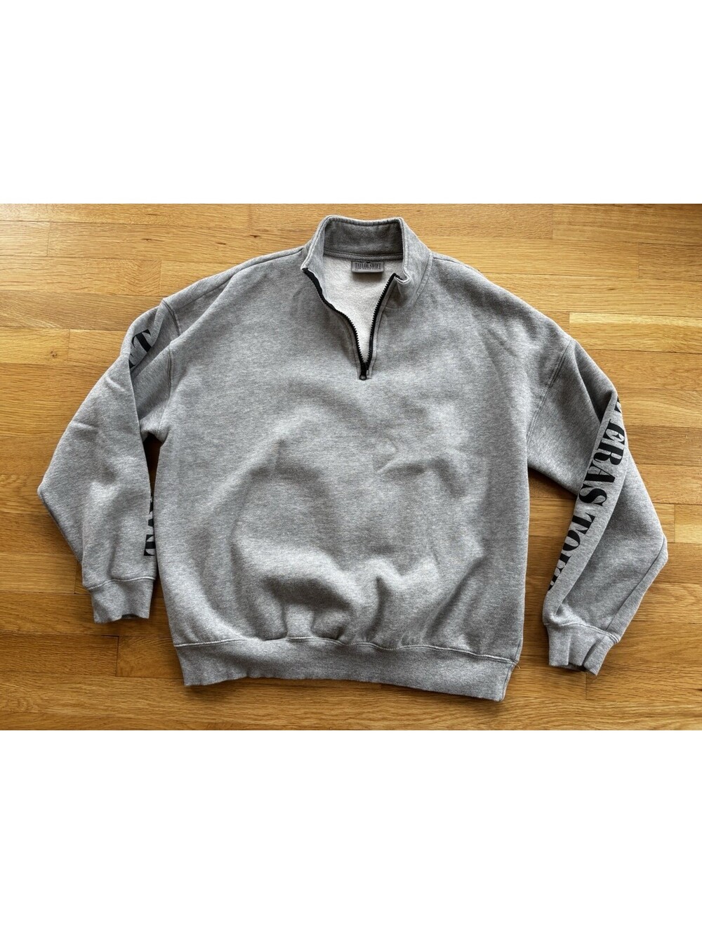 Taylor Swift Quarter Zip Sweatshirt The Eras Tour Official Merch Gray Size Large